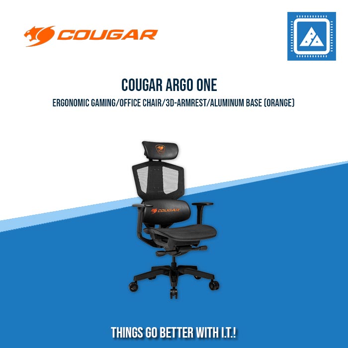 COUGAR ARGO ONE ERGONOMIC GAMING/OFFICE CHAIR/3D-ARMREST/ALUMINUM BASE (BLACK/BLACK ORANGE)) COUGAR ARGO ONE ERGONOMIC GAMING/OFFICE CHAIR/3D-ARMREST/ALUMINUM BASE (BLACK/BLACK ORANGE))